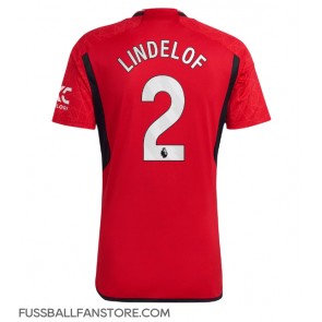 Manchester United Victor Lindelof #2 Replik Heimtrikot 2023-24 Kurzarm